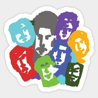 Colorful Faces and Expressions Sticker